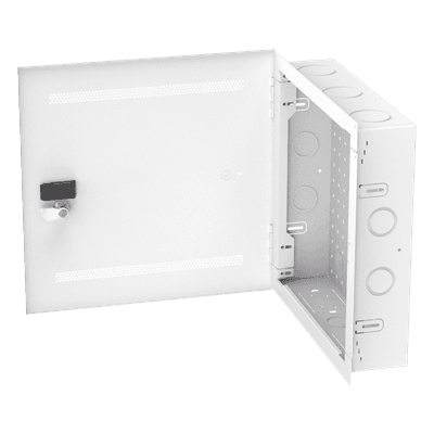 Gabinete Multipropósito de Montaje en Pared, de 14 in de Altura, Con Puerta Reversible, Fabricado en Acero, Color Blanco