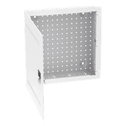Gabinete Multipropósito de Montaje en Pared, de 14 in de Altura, Con Puerta Reversible, Fabricado en Acero, Color Blanco
