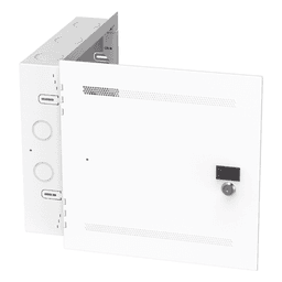 Gabinete Multipropósito de Montaje en Pared, de 14 in de Altura, Con Puerta Reversible, Fabricado en Acero, Color Blanco