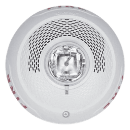 Bocina con Lámpara Estroboscópica, Montaje en Techo, Color Blanco, Nuevo Diseño Moderno y Elegante y Menor Consumo de Corriente