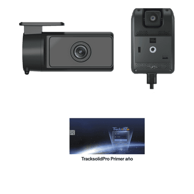 KIT Dashcam con sistema de control ADAS (asistencia de manejo) y Camara de cabina (CI03) / Multiples alarmas /Comunicación dos vías / ideal para flotas vehiculares / Facil instalacio / Incluye primer año de plataforma TrackSolidPro