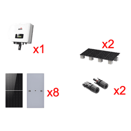 Kit Solar Interconexion 5kW 220Vca / Inversor AFORE / 8 Paneles de 645W / Montaje Incluido  