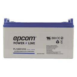 Batería de respaldo 12 120 Ah AGM | Certificada UL94-HB Retardo a la flama básica | Ciclo profundo | Para uso en aplicaciones fotovoltaicas y de emergencia | Terminales T4 