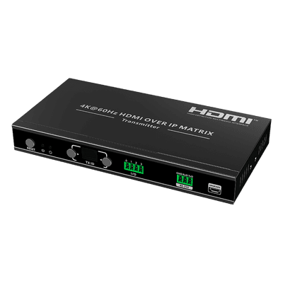 Extensor HDMI sobre IP | Transmisor | 4K@60Hz | 120 m | HDMI 2.0 | HDCP 2.2 | PoE | RS-232 | IR Bidireccional | Multicast 