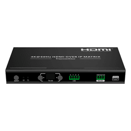 Extensor HDMI sobre IP | Transmisor | 4K@60Hz | 120 m | HDMI 2.0 | HDCP 2.2 | PoE | RS-232 | IR Bidireccional | Multicast 
