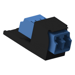 Módulo Acoplador LC Duplex / Fibra Monomodo OS1/OS2 / Cerámica Zirconia / 1 Espacio Mini-Com