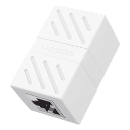 Acoplador Ethernet / 10 Gbps / Cat7/Cat6A/Cat6/Cat5e / PoE / Ignífugo ABS / Blanco