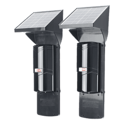 Detector Fotoelectrico Solar SFIRE SFA60 / 2 Rayos Infrarrojos / 60 m Exterior / 120 m Interior / Panel Solar Integrado / Bateria 4,000 mAh / 4 Frecuencias / IP65