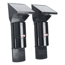 Detector Fotoelectrico Solar SFIRE SFA60 / 2 Rayos Infrarrojos / 60 m Exterior / 120 m Interior / Panel Solar Integrado / Bateria 4,000 mAh / 4 Frecuencias / IP65