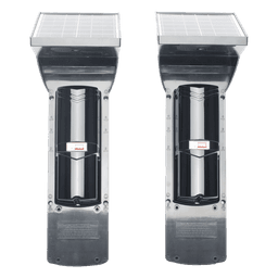 Detector Fotoelectrico Solar SFIRE SFA60 / 2 Rayos Infrarrojos / 60 m Exterior / 120 m Interior / Panel Solar Integrado / Bateria 4,000 mAh / 4 Frecuencias / IP65