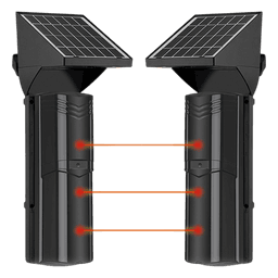 Detector Fotoeléctrico Solar de 3 Rayos / 100 m Exterior / 4 Frecuencias / Batería de Litio 4,000 mAh / Sincronización Digital