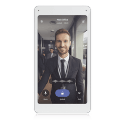 UniFi Intercom Viewer, monitor que se vincula a UA-INTERCOM, para visualizar y aperturar, pantalla táctil de 5", energizado por POE, montaje en pared