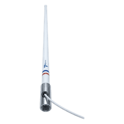 Antena Marina VHF / Fibra de Vidrio / Base Acero Inoxidable / 156-163 MHz / 6 dBi / Cable 10 m (32.8 ft) / PL-259 / Exterior