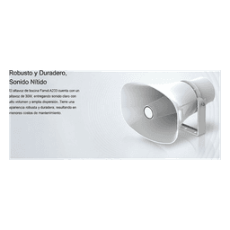Altavoz SIP IP para Voceo y Paging / 2 Líneas SIP / Potencia 30W / IP66 Exterior / Alimentación PoE / Compatible con Conmutadores SIP / Montaje en Pared