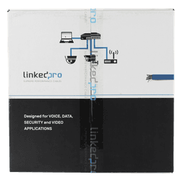 Bobina de Cable / Cat6+ / 305 m (1000 ft) / CMR / Calibre 23 / 250 MHz / UL ETL / Super Flexible / Azul / Interior