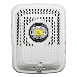 Bocina con Lámpara Estroboscópica, Montaje en Pared, Color Blanco, Nuevo Diseño Moderno y Elegante y Menor Consumo de Corriente
