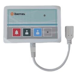 Terminal de Cama Inalámbrico / Botón de Alarma Presencia y Médico / IP54 / Material ABS Antibacteriano / RF 433MHz / 400 metros Distancia Transmisión (linea de vista)/ Alimentación 2xAAA / Protocolo POCSAG