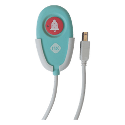 Terminal de Cama Inalámbrico / Botón de Alarma Presencia y Médico / IP54 / Material ABS Antibacteriano / RF 433MHz / 400 metros Distancia Transmisión (linea de vista)/ Alimentación 2xAAA / Protocolo POCSAG