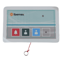 Terminal de Cama Inalámbrico / Botón de Alarma Presencia y Médico / IP54 / Material ABS Antibacteriano / RF 433MHz / 400 metros Distancia Transmisión (linea de vista)/ Alimentación 2xAAA / Protocolo POCSAG