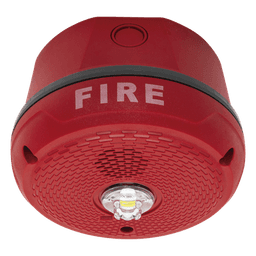 Sirena con Lámpara LED Estroboscópica / Montaje en Techo / Nivel de Candelas Seleccionable / Color Rojo / Nuevo Diseño Moderno y Elegante / Menor Consumo de Corriente / Uso exterior