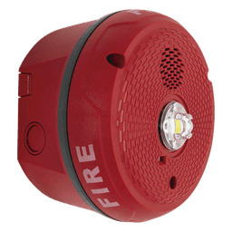 Sirena con Lámpara LED Estroboscópica / Montaje en Techo / Nivel de Candelas Seleccionable / Color Rojo / Nuevo Diseño Moderno y Elegante / Menor Consumo de Corriente / Uso exterior