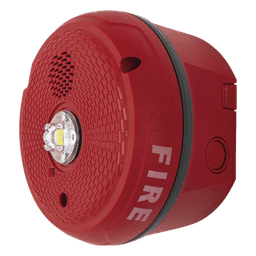 Sirena con Lámpara LED Estroboscópica / Montaje en Techo / Nivel de Candelas Seleccionable / Color Rojo / Nuevo Diseño Moderno y Elegante / Menor Consumo de Corriente / Uso exterior