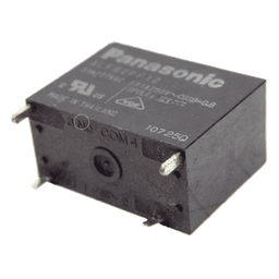 Relevador de 4 pines para tarjetas impresas Through-Hole de 12 Vcc, 31 Amp.