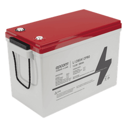 Batería de Litio Ciclo Profundo / 12.8 Vcc 280Ah (3.58 kWh) / LiFePO4 / 6000 Ciclos / Descarga 140A / Carga Rápida 100A / Solar y Marina / BMS con Corte a 11.2V