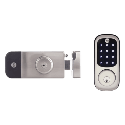 Cerradura Digital para Exteriores / Teclado Digital Táctil / Control Remoto App Yale / Compatible Zigbee-Z Wave Plus / Resistente Intemperie / Hasta 250 Usuarios / Baterías AA