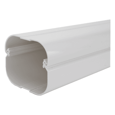 Kit de Canaletas Para la Organización de Tuberías y Cables Eléctricos en Instalaciones de Aire Acondicionado, Uso en Interiores y Exteriores, PVC Rígido, Ideal Para Minisplit, Contenido de Kit (11 Piezas), (3000-00000)