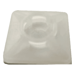  Base Autoadherible para Cinchos Práctica y Eficiente para la Organización y Fijación de Cables, Fabricada en Nylon Resistente y de Color Natural con una Medida de 19x19 mm, Paquete con 100 Piezas (4210-00001)