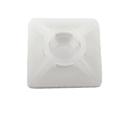  Base Autoadherible para Cinchos Práctica y Eficiente para la Organización y Fijación de Cables, Fabricada en Nylon Resistente y de Color Natural con una Medida de 19x19 mm, Paquete con 100 Piezas (4210-00001)