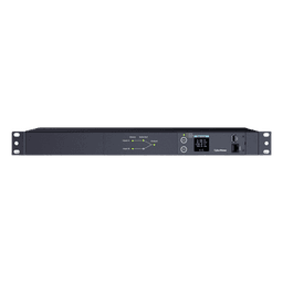 PDU ATS (Fuente Redundante Auto-transferible) Medible, Para Distribución de Energía, 2 Entradas 120 Vca NEMA5-15P, Con 10 Salidas NEMA 5-15R, Horizontal 19in, 1UR