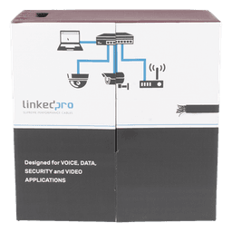 Bobina de Cable UTP 305 Metros (1000 Pies), Cat5e con Doble Forro, para Exterior, Climas Extremos, Color Negro