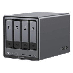 NAS UGREEN NASync DXP4800 Plus / Procesador Intel Pentium Gold 8505 5 Núcleos / 4 Bahías SATA + 2 M.2 NVMe PCIe 4.0 / 8GB DDR5 Expandible a 64GB / 10GbE + 2.5GbE / USB 3.2 Gen 2 Tipo C / HDMI 4K / Sistema Almacenamiento Conectado Red