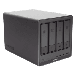 NAS 4 Bahías / Intel Pentium Gold 8505 5 Núcleos / 10GbE + 2.5GbE / DDR5 8GB Expandible a 64GB / PCIe 4.0 M.2 NVMe / USB 3.2 Gen 2 / HDMI 4K