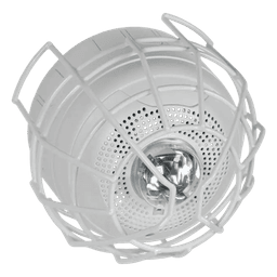 Protector De Rejilla Anti Vandalismo Y Golpes Accidentales, Color Blanco, Para Sirenas/Estrobos/Bocinas System Sensor, Montaje en Superficie en Techo, 8.55"Altox8.55"Anchox6.23"Profundidad
