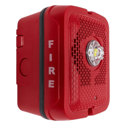 Bocina con Lámpara Estroboscópica para Exterior, con Configuración Estroboscópica Seleccionable, Color Rojo