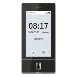 Terminal Biométrica Facial / Pantalla Táctil 7" / 50,000 Usuarios / Huella en Vidrio / IP65 / Videoportero SIP / TCP/IP WiFi RS485