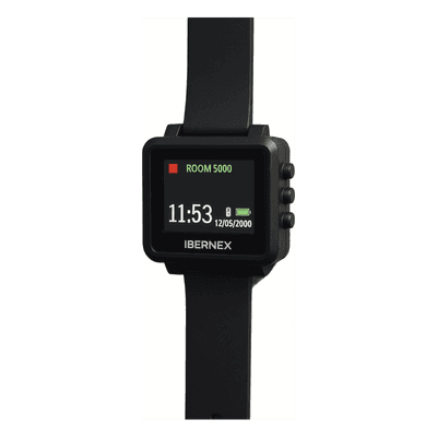Reloj Receptor Inalámbrico de Muñeca / Display LCD a Color / Batería Recargable / Indicación Visual y Acústica de Alarmas / Almacena hasta 3000 Caracteres / Conexión Inalámbrica por Radiofrecuencia
