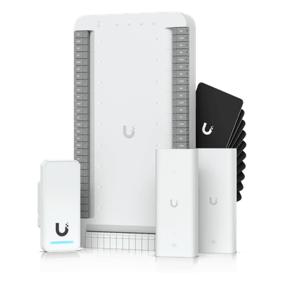 Kit de Inicio para Ascensor UniFi Access / PoE para Selección de Piso / Hasta 18 Pisos / Incluye Elevador Hub / G2 Lector / 2 Extensores PoE / 10 Tarjetas de Acceso / Interior y Exterior / NDAA Cumple