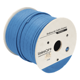 Bobina de Cable Siamés Cat6 UTP / 100% Cobre / 2 Conductores 18 AWG / 152 Metros (500 Pies) / Exterior UV-Rated / 250 MHz