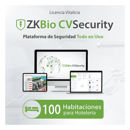 Licencia para ZKBioCVsecurity para modulo de hoteleria para 100 habitaciones