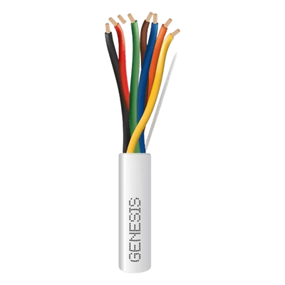 Carrete de 305 Metros (1000 Pies) / Cable de Cobre / 8 x 18 AWG  / Plenum / Para Interior / Color Blanco / Para Aplicaciones de Alarmas de Intrusión/Control de Acceso/ Automatización / Interfonos y Tv Porteros