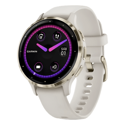 Smartwatch Garmin Venu 3S / Pantalla AMOLED 1.2″ (390 x 390) / Batería Hasta 10 Días / GPS + GLONASS + Galileo / Monitor de Frecuencia Cardíaca / Resistencia al Agua 5 ATM / Garmin Pay / Almacenamiento de Música / Compati