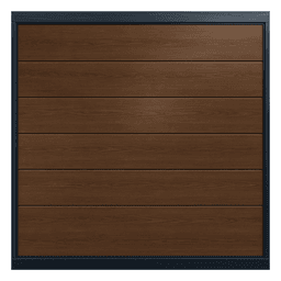 Puerta de Garage / Línea Central / Imitación Madera Oscura / 16x9 pies (4.9x2.7 m) / Aislada / Estilo Americano