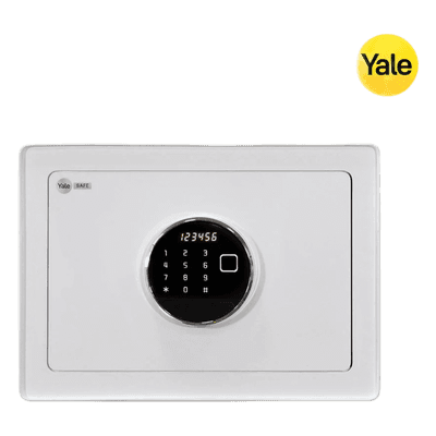 Caja Fuerte Hércules / Apertura Huella Dactilar, Código y Llave de Emergencia / Puerta de Acero 4 mm / 2 Bulones de Acero 20 mm / Pantalla LCD / Alarma de Contraseña Incorrecta / Luz Interna / Estante Desmontable / Incluye Accesorios 