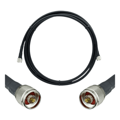Jumper Coaxial de 50 Ohm con Cable Wilson-400 | Conector N Macho en los Extremos | 9.14 Metros (30 Pies) de Longitud.