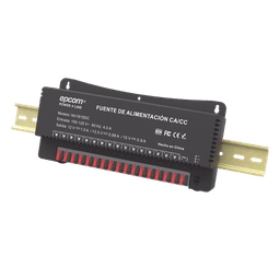 Fuente de Poder para 16 Cámaras / Salida Ajustable 12/13.5/15 Vcc / 16 A / 200 W / Montaje en Pared / Operación -20°C a 70°C