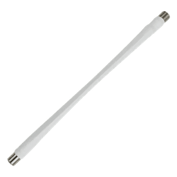 Jumper Coaxial Delgado Color Blanco de 25.4 Centímetros (10 Pulgadas) de Longitud y Conectores F Hembra en Ambos Extremos. 75 Ohm de Impedancia.
